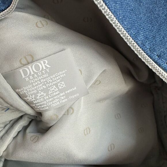 DIOR Denim Cosmetic Pouch Beauty Bag - Picture 6 of 7
